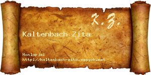 Kaltenbach Zita névjegykártya